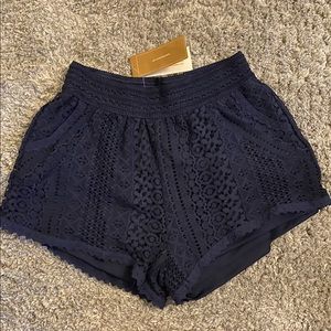 High waisted lace shorts